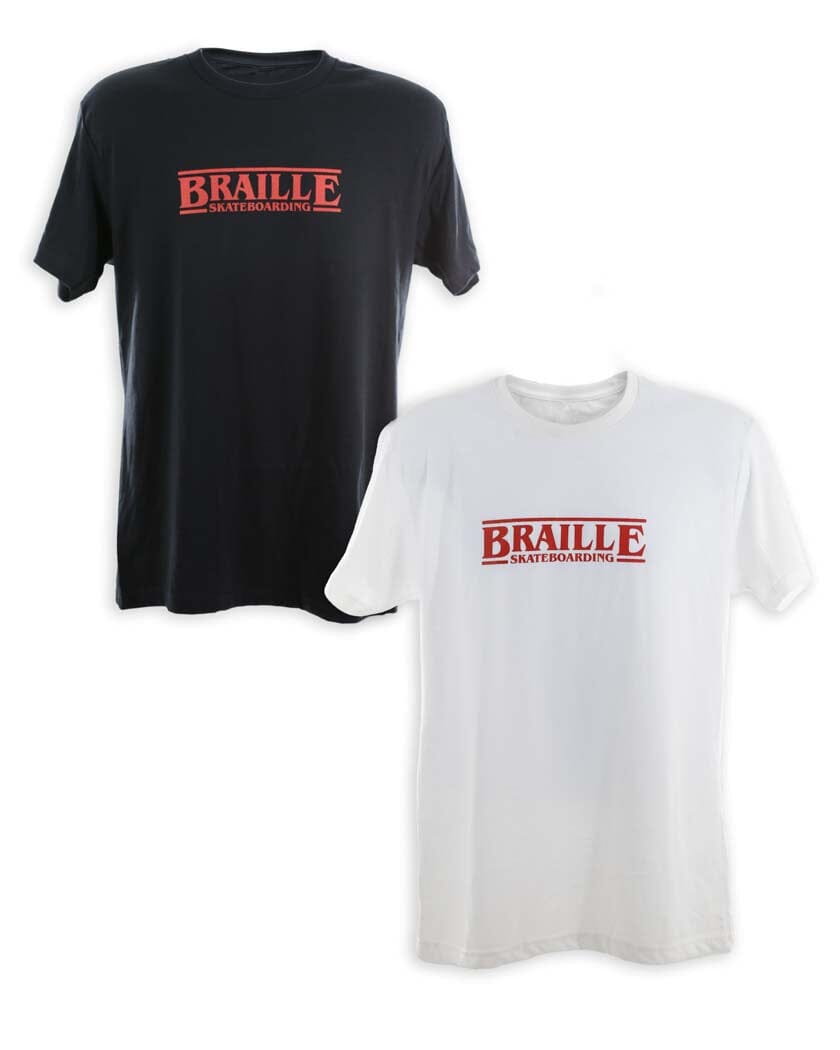 Braille Things Skate Tee Shirt Braille Skateboarding