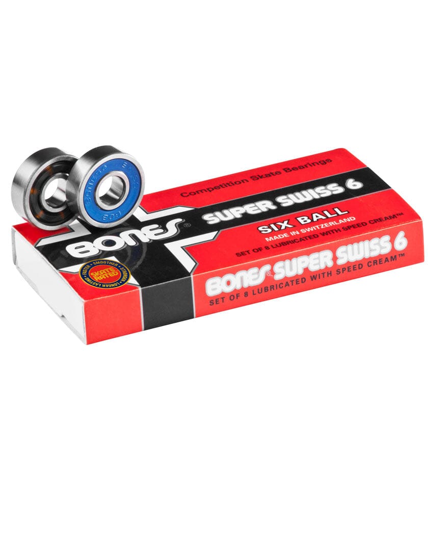 超熱 Swiss Super Bones 6 Pack 8 Bearings Skateboard Ball スケートボード