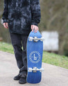 Old School Fish Shaped Complete Braille Skateboarding Blue Cruiser Setup 