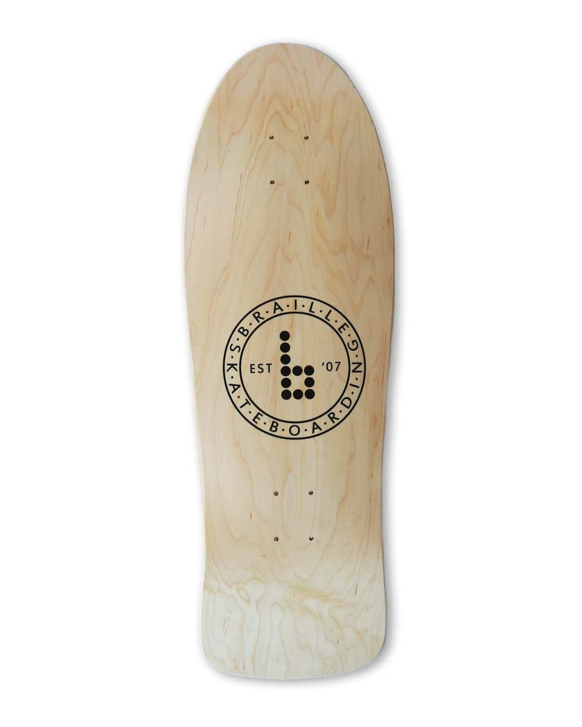 Skateboard Completo Moose Old School 10x30 – Stained Blue, Bianco, Fish Shape - Foto 3