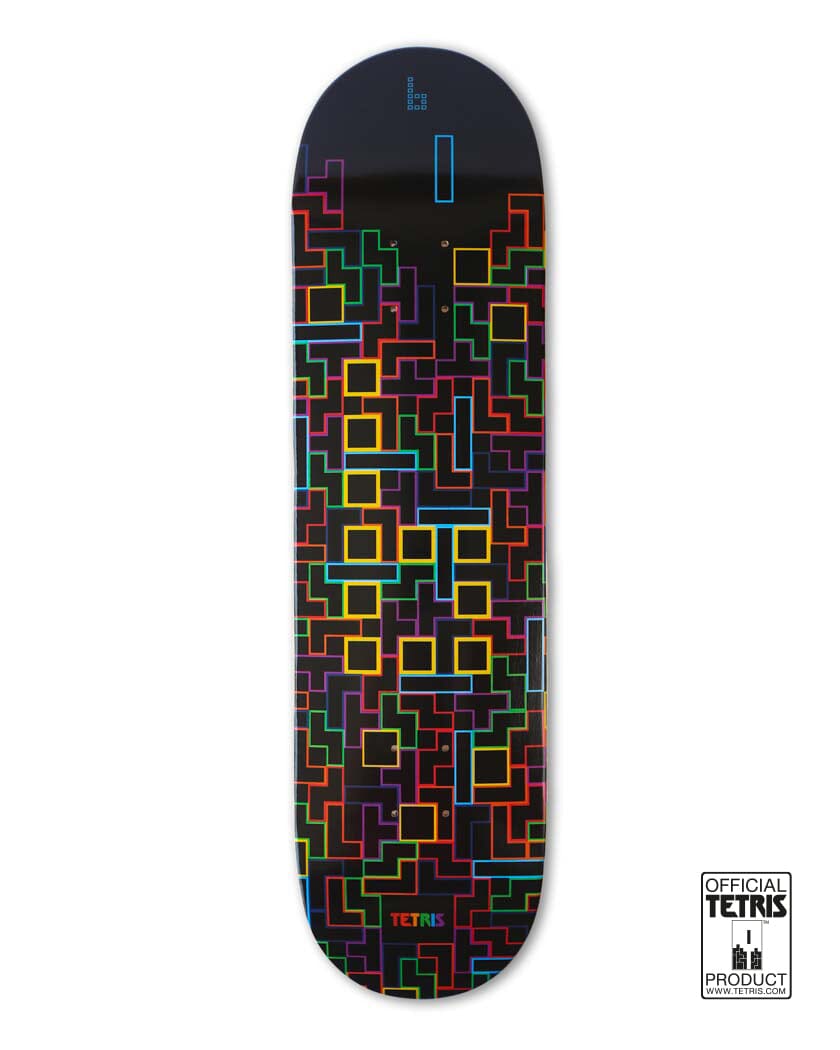 Tetris™ Falling into Place Skateboard Deck skateboard deck BrailleSkateboarding 
