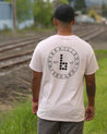 Pink Classic Circle Braille Skate Tee Braille Skateboarding 