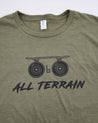 Green All Terrain Skate T-Shirt Braille Skateboarding 