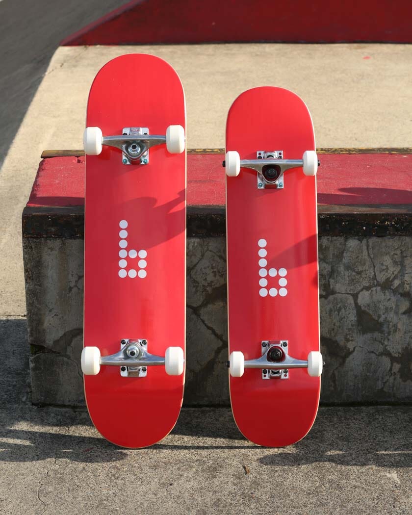 Kids Sized Mini Best Beginner Complete Skateboard Braille Skateboarding Red 