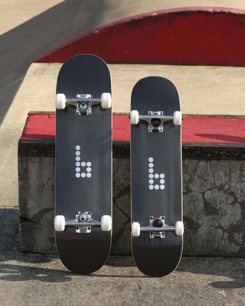 Kids Sized Mini Best Beginner Complete Skateboard Braille Skateboarding Black 