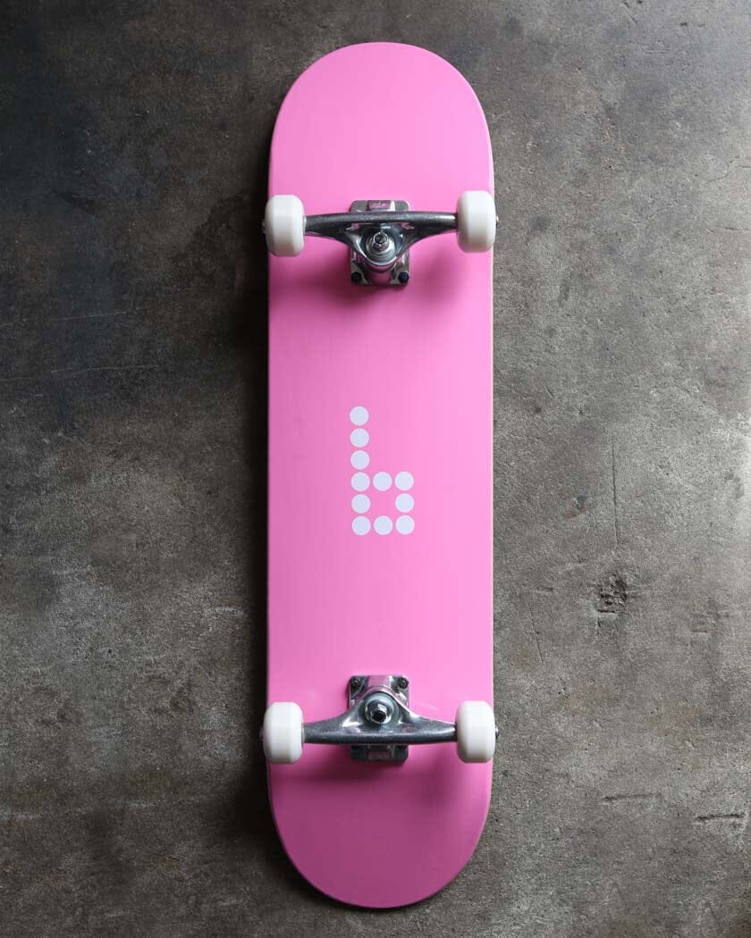 The Best Beginner Complete Skateboard complete skateboard Braille Skateboarding 7.75" Pink 