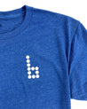 Blue Classic Circle Skate T-Shirt Braille Skateboarding 