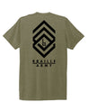 Olive Braille Army Skate Tee Shirt Tee Shirt BrailleSkateboarding 