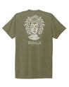 Olive Green Medusa Skate T-Shirt Braille Skateboarding 
