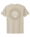 Never Give Up Tan Skate T-shirt Braille Skateboarding 