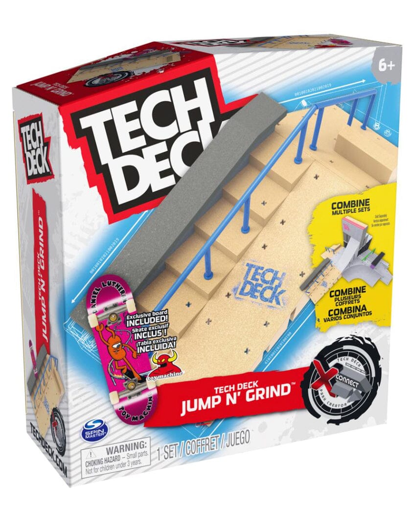  Tech Deck, Jump N' Grind X-Connect Park Creator, Customizable  and Buildable Ramp Set with Exclusive Fingerboard, Kids Toy for Ages 6 and  up : Everything Else