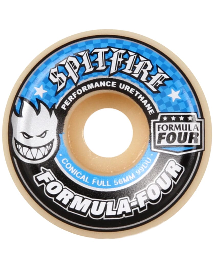 Spitfire Formula Four Conical Full Skateboard Wheels 56MM 99D Braille Skateboarding 