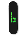 Black & Green "b" Deck skateboard deck BrailleSkateboarding 