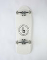 Old School Fish Shaped Complete Braille Skateboarding White Cruiser Setup 