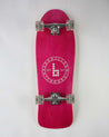 Old School Fish Shaped Complete Braille Skateboarding Pink Cruiser Setup 