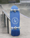 Old School Fish Shaped Complete Braille Skateboarding Blue Cruiser Setup 