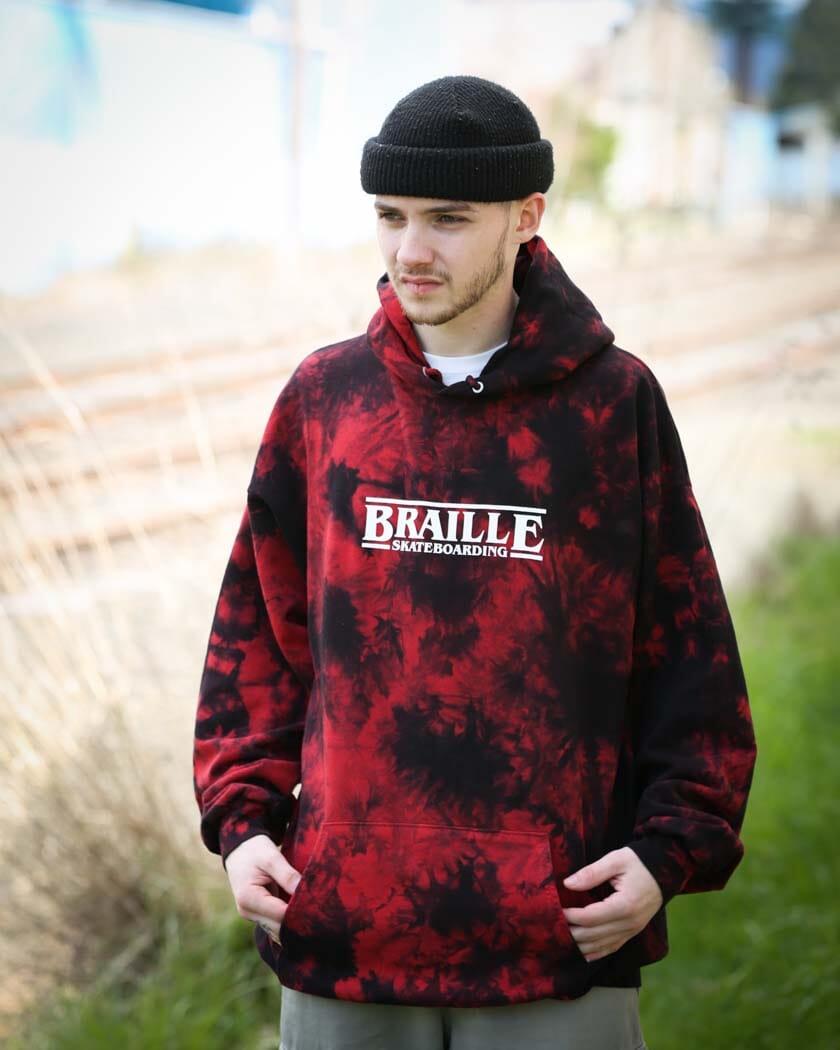 Classic b Tie Dye Hoodie – Braille Skateboarding