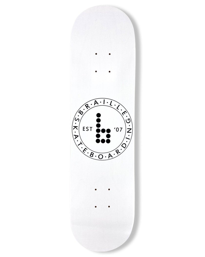 Classic B Circle Skateboard Deck skateboard deck BrailleSkateboarding 