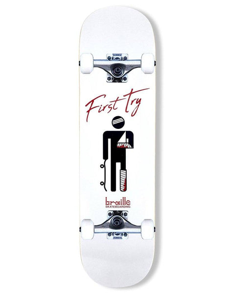First Try Broken Arm Complete Skateboard – Braille Skateboarding