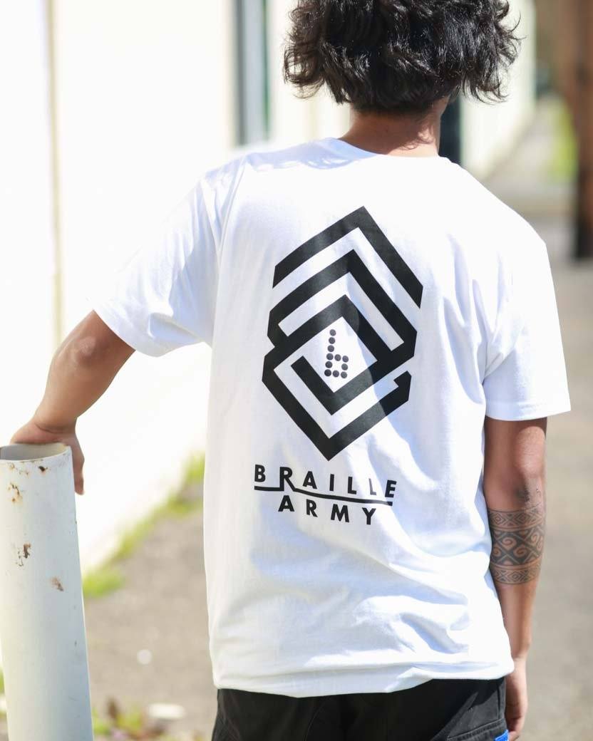 Braille Army Skate Tee Shirt BrailleSkateboarding 