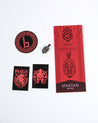 Spartans Box Brochure, Stickers & Pin BrailleSkateboarding 