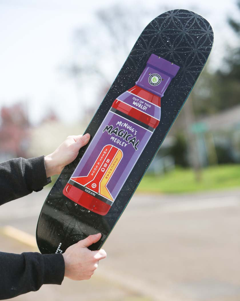 Condiment Series: McNugg's Magical Medley Skateboard Deck skateboard deck BrailleSkateboarding 