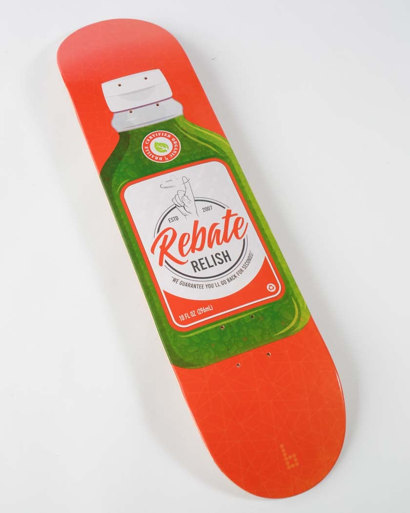 Condiment Series: Rebate Relish Skateboard Deck skateboard deck Braille Skateboarding 