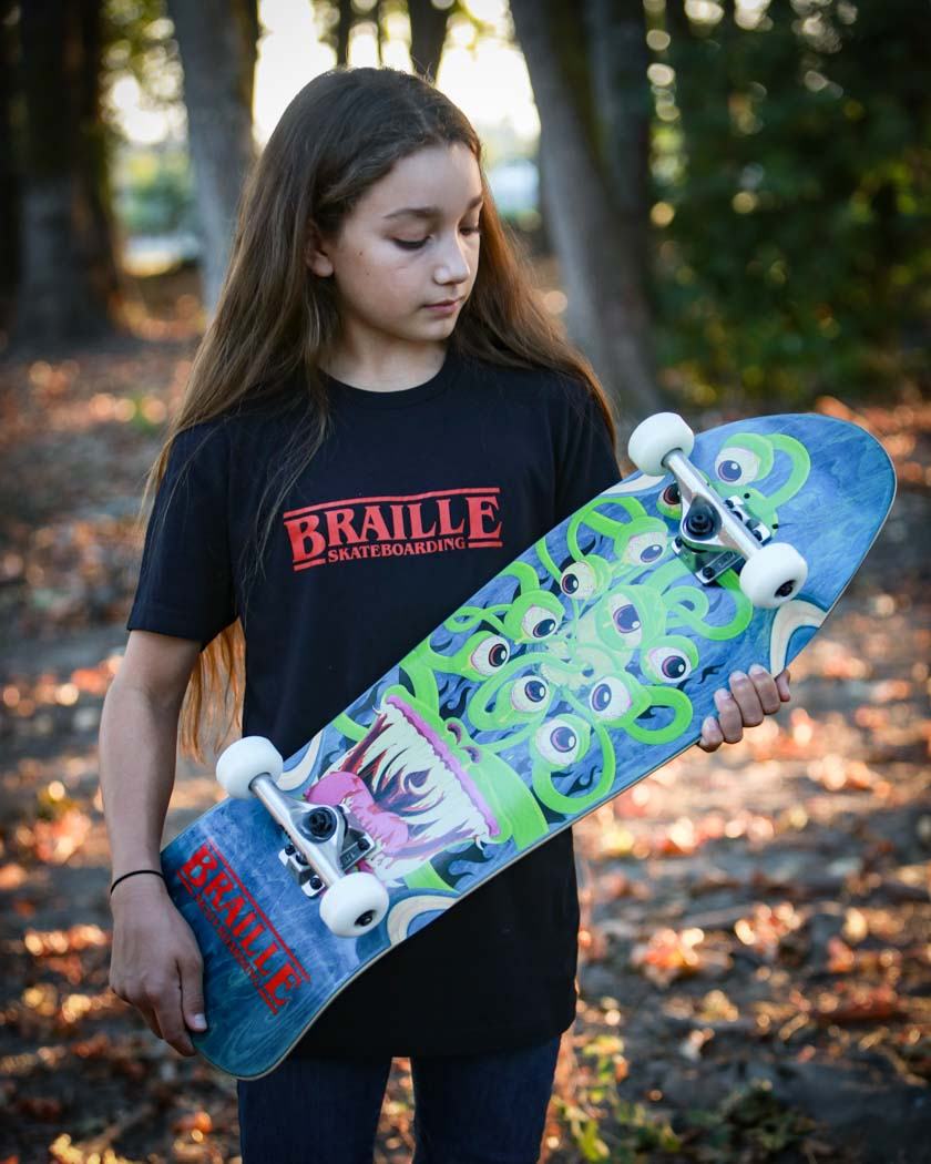 Old School Monster Complete skateboard deck BrailleSkateboarding 