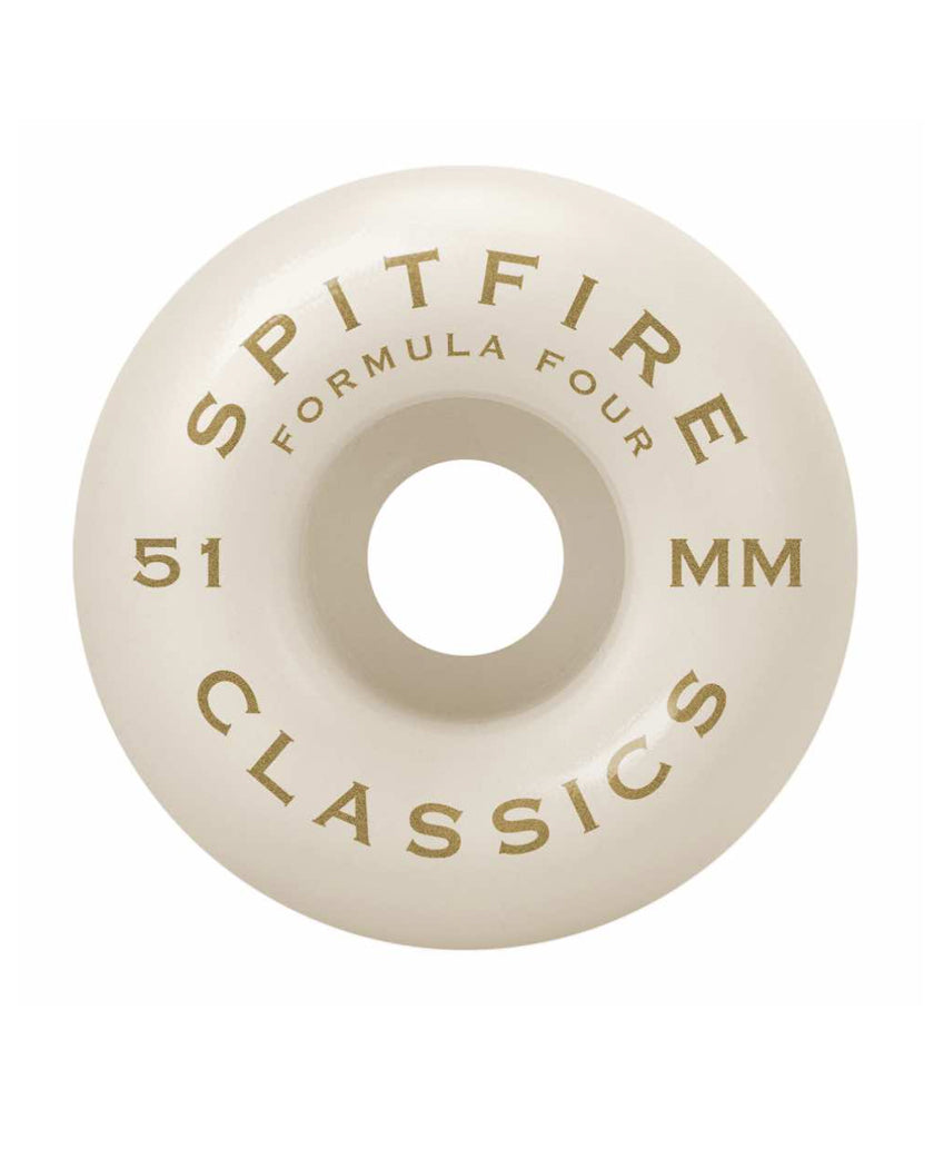 Spitfire Formula Four Classic Skateboard Wheels 51MM 101D BrailleSkateboarding 