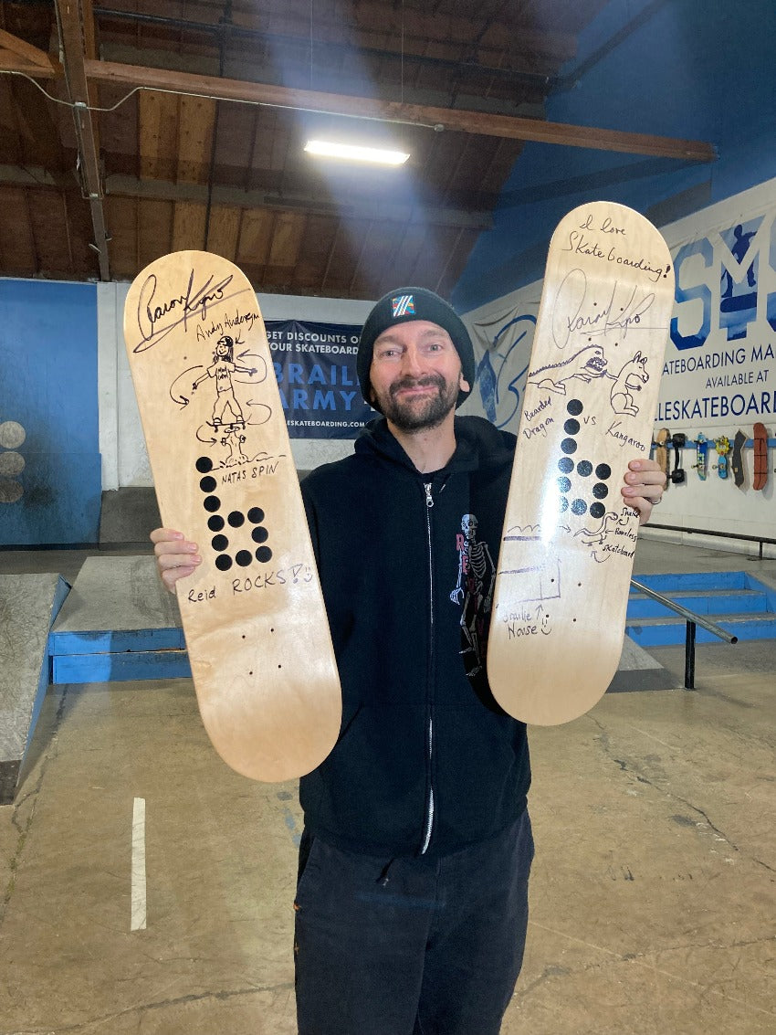 LIVE STREAM Signed Decks skateboard deck BrailleSkateboarding 