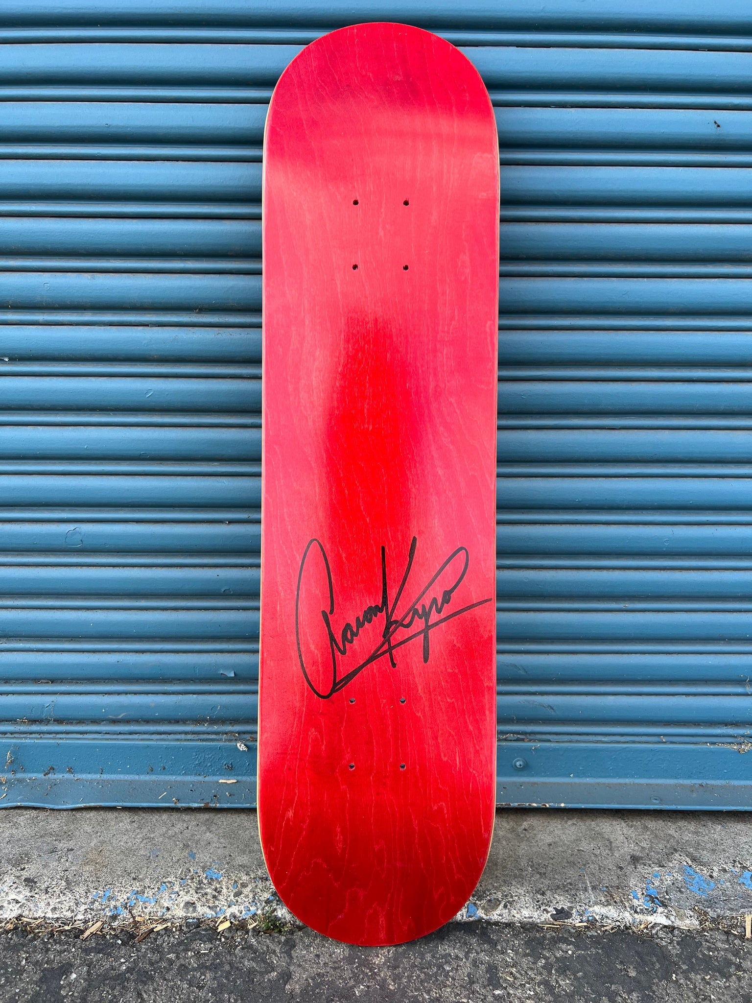 Signed Blank Decks Braille Skateboarding Red 