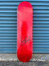 Signed Blank Decks Braille Skateboarding Red 