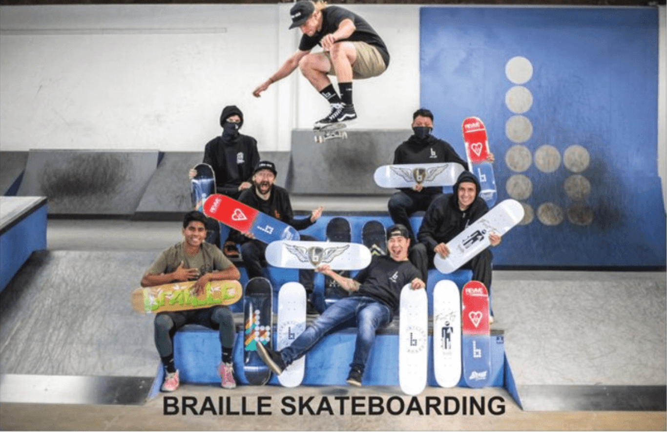 Braille Skateboarding Team Poster Poster BrailleSkateboarding 