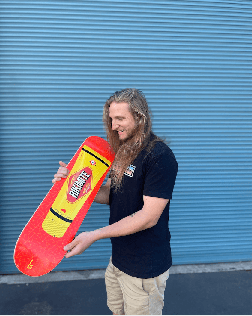 Condiment Series: Ricky's Rikimite Skateboard Deck skateboard deck BrailleSkateboarding 