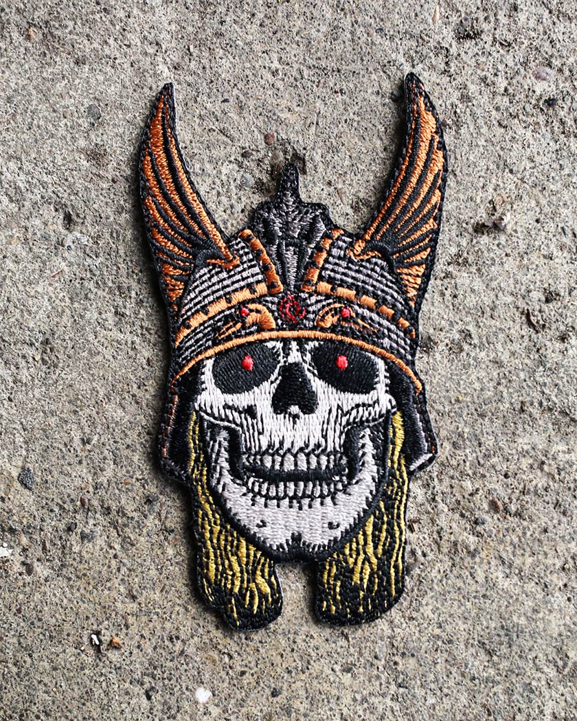 Andy Anderson Heron Skull Patch By Powell Peralta skateboard patch Powell Peralta 