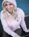 Women's Blush Crop Hooded Pullover Crop Hooded Pullover BrailleSkateboarding 