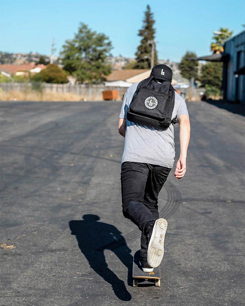 Braille Skateboard Backpack skateboard backpack BrailleSkateboarding 
