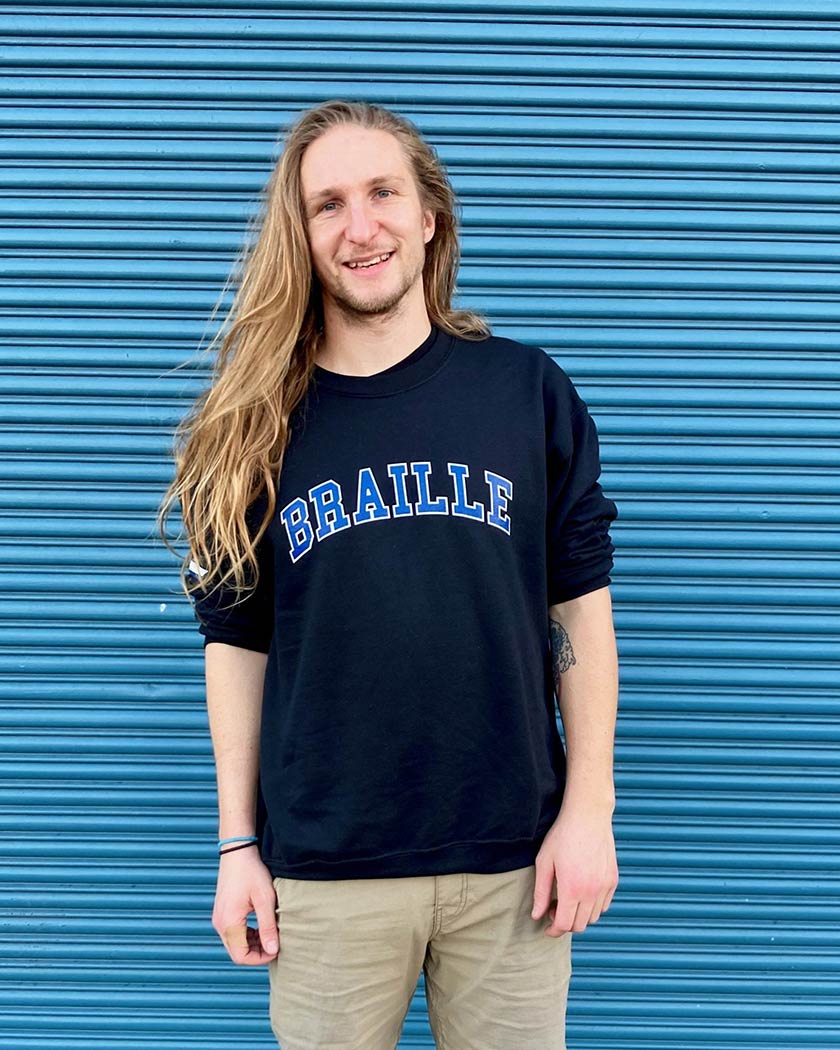 Braille Varsity Crews Sweatshirt Long Sleeve Sweatshirt BrailleSkateboarding 