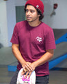 First Try Maroon Skate Tee Shirt Tee Shirt BrailleSkateboarding 