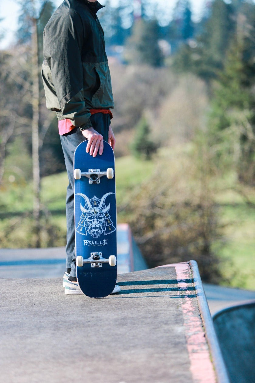 Samurai Skateboard Deck skateboard deck Braille Skateboarding 