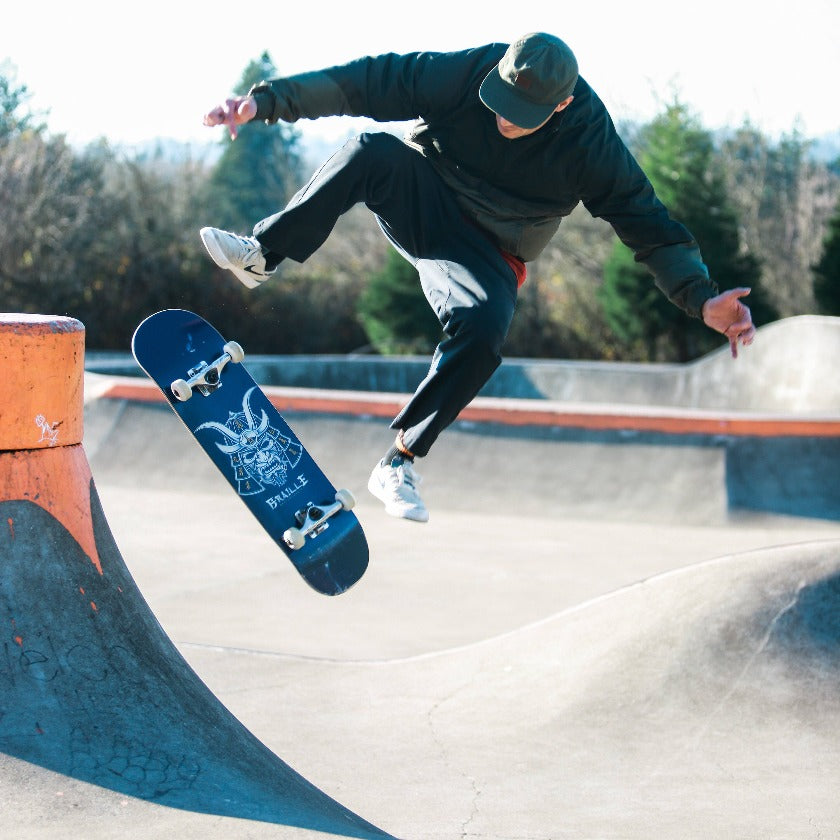Samurai Skateboard Deck skateboard deck Braille Skateboarding 
